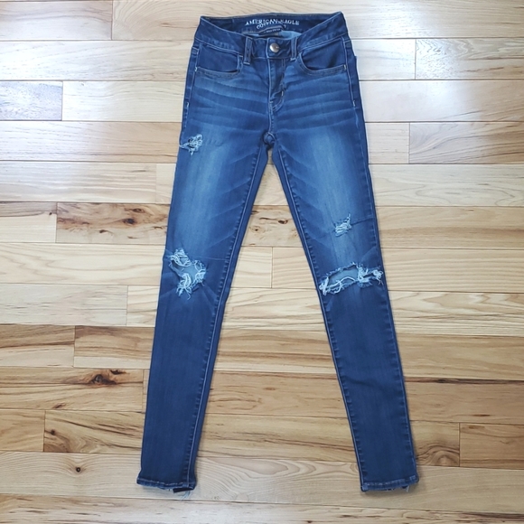 American Eagle Distressed Jeggings Size 00 - Picture 4 of 8